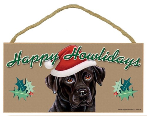 Happy howlidays labrador black - happy,