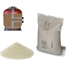 Sabbia Quarzifera Microperlata 0,4-0,8 mm Sacco 25 kg per Filtro Pompe Piscina