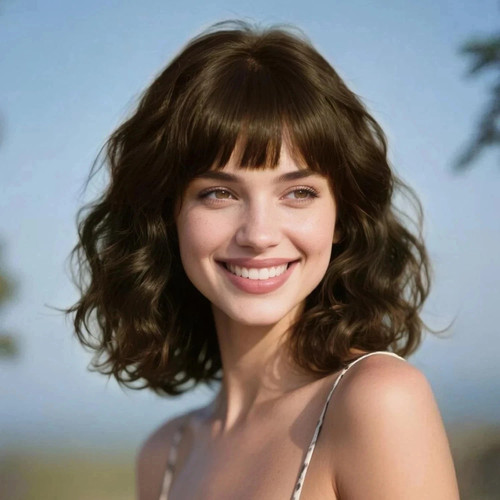 Parrucche ondulate capelli
