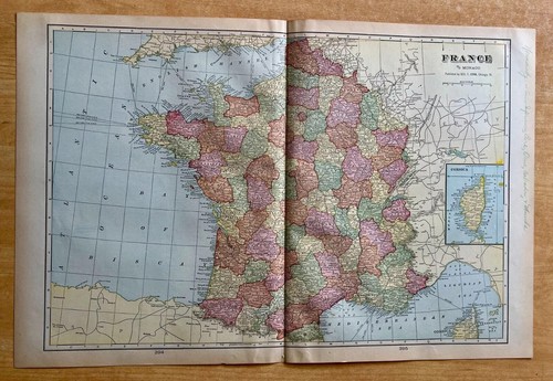Mappa antica 1903 - , francia