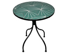 TAVOLO IN ACCIAIO DECOJARDEN NEW AGE piano in ceramica decorata