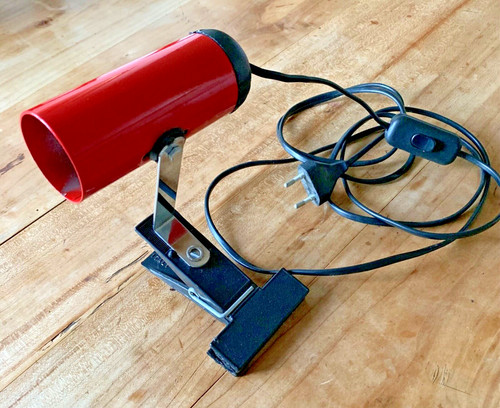 Modernariato faretto rosso con - modernariato-faretto,