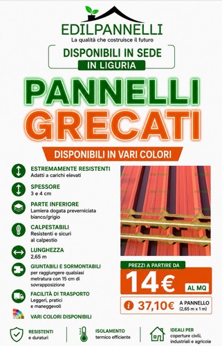 Pannelli grecati coibentati - grecati,