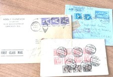 Storia Postale Mondiale Tre buste viaggiate