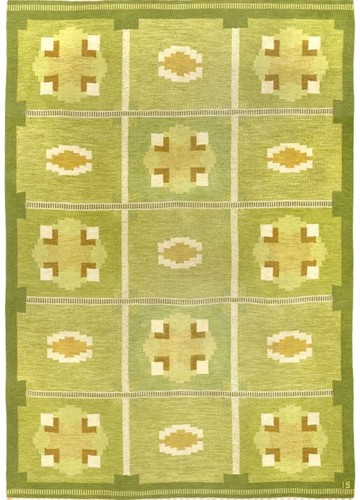 Tappeto geometrico verde