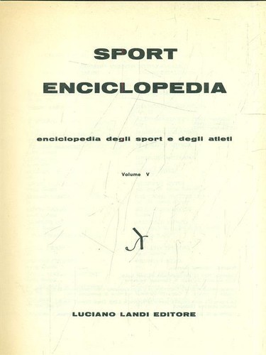 Sport enciclopedia vol 5 - vol.,