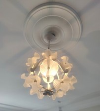 Lampadario vintage in vetro