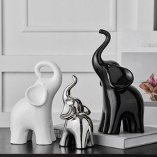 3 pezzi Sculture di elefanti