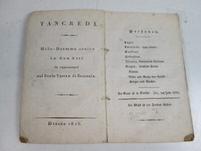1816 LIBRETTO OPERA GIOACHINO