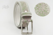 Cintura uomo donna in pelle multicolore lavorazione artigianale cm 4