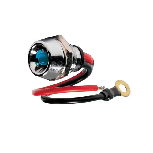 Spia led ottone cromato - a,