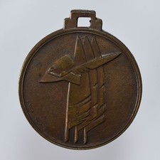 Medaglia commemorativa alpini consegna trombe e drappelle battaglione Edolo 1950