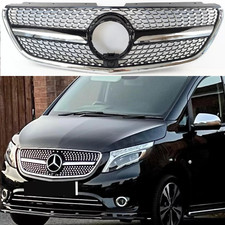 Per Mercedes Vito Taxi W447 111 CDI Griglia Anteriore Radiatore Nero Diamante 2014 -23