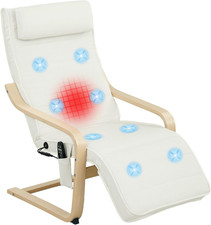 Poltrona Relax Riscaldante E Massaggiante a 8 Punti Con Poggiapiedi Regolabile E