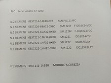 PER IMMEDIATO REALIZZO CPU E MODULI PLC SIEMENS SERIE S7 1200