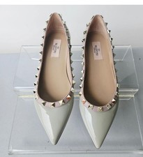 Ballerine Valentino Garavani Rockstud verdi taglia 39 (US 8,5)