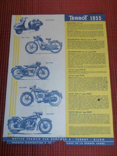 Pub dépliant moto - pub,