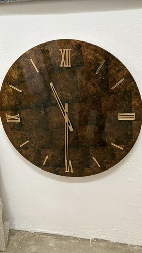Orologio oro ossidato foglia - orologio, a