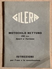 Libretto Uso e Manutenzione Moto Gilera Nettuno 250cc, Riproduzione