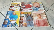 Lotto 6 riviste vintage Uncinetto e Maglia alcune con cartamodelli