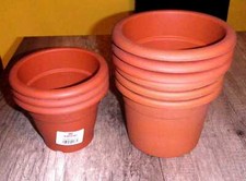 LOTTO VASI PLASTICA MARCHIORO TELCOM 9 PZ: 3 da 16cm + 3 da 15 cm+ 3 da 14cm