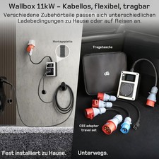 Wallbox mobile dé 11kW 16A stazione di ricarica mobile wallbox con adattatore*3 WiFi APP