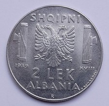 Regno: Albania 2 Lek 1939XVIII