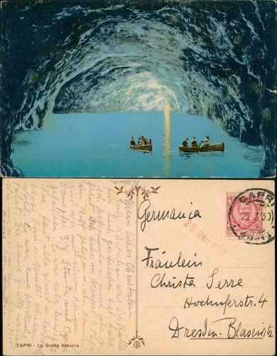 Cartolina capri crotta - cartolina,