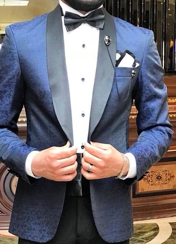 Designer giacca smoking blu - giacca, da