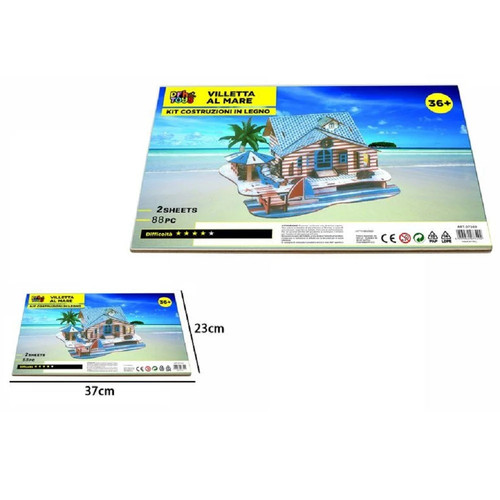 Puzzle legno villetta - villetta, mare