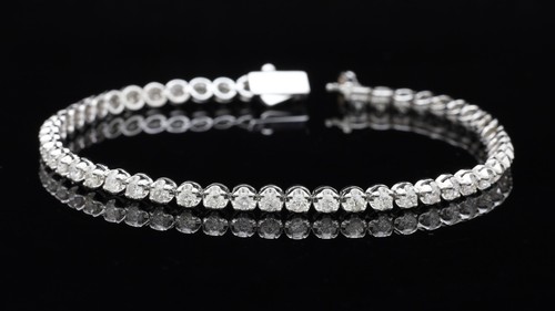 Bracciale tennis oro bianco - in,