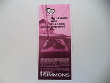 advertising Pubblicità 1973 MATERASSI SIMMONS