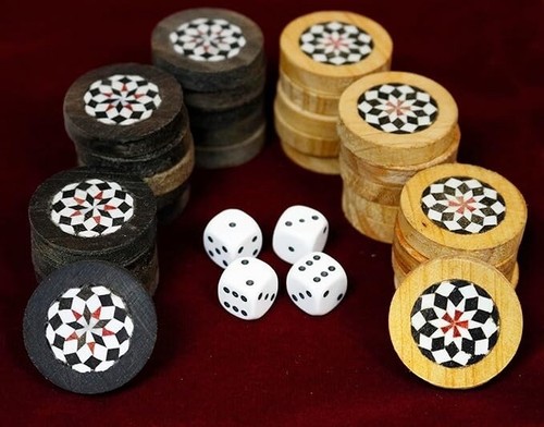 Pietre mosaico backgammon - , in