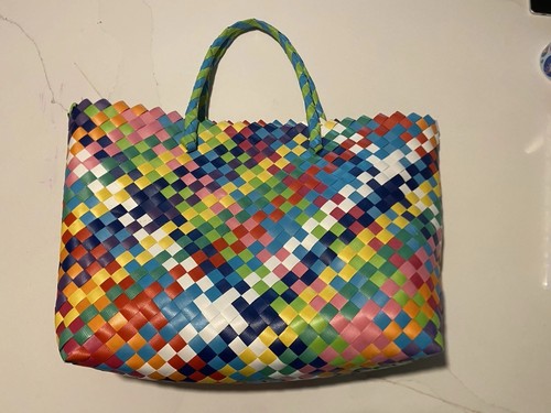 Borsa spiaggia intrecciata - spiaggia,