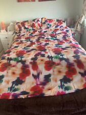 Set piumone matrimoniale con federe 100% cotone sfocato disegno floreale reversibile