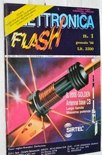 ELETTRONICA FLASH N°1 GENN. 1988-S 2000 GOLDEN ANTENNA BASE CB LARGA BANDA H-P-