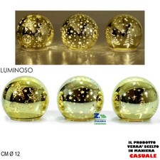 PALLA IN VETRO ORO LUMINOSA