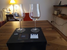 2 Calici da degustazione in cristallo di Sevres (h cm.26,5 X 11,5) 397 gr.