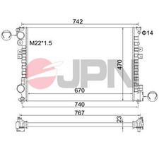 Radiatore, Raffreddamento motore per CITROËN FIAT LANCIA PEUGEOT 806 EVASION EXP