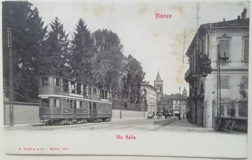Cartolina monza via italia - cartolina,
