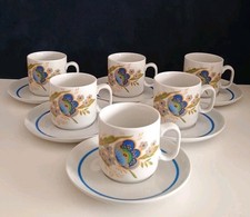Set Tazzine Caffè Porcellana Monopoli Vintage Anni 70