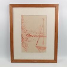 Gigi CANDIANI (1903-1963) QUADRO DIPINTO Disegno a Sanguigna su Carta Veneto