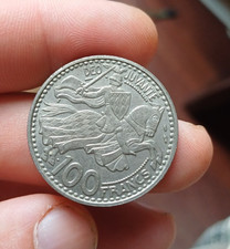 MONACO MONETA 100 FRANCHI 1950