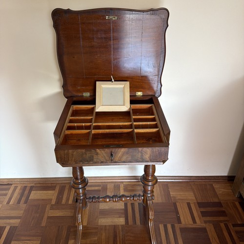 Antico tavolo cucito noce - antico,