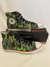 2011 RARA Vintage Nuova Converse Gorillaz Chuck Taylor All Star High Camo Uomo 9.5