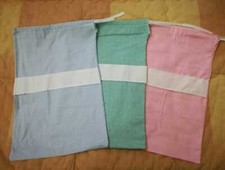 3 SACCHE NEONATO con aida x ricamo punto croce offertissima CORREDINO