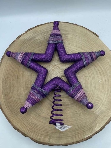 Puntale stella viola albero - viola, di
