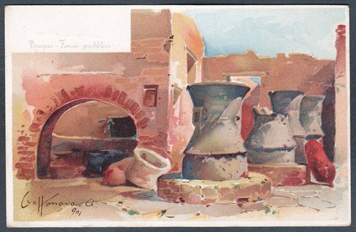 Napoli pompei illustratore - pompei,