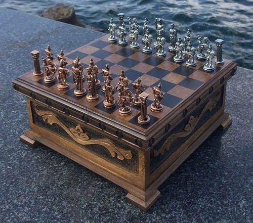 Antico set scacchi puzzle - antico,