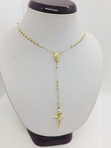 Collana rosario oro giallo - collana,